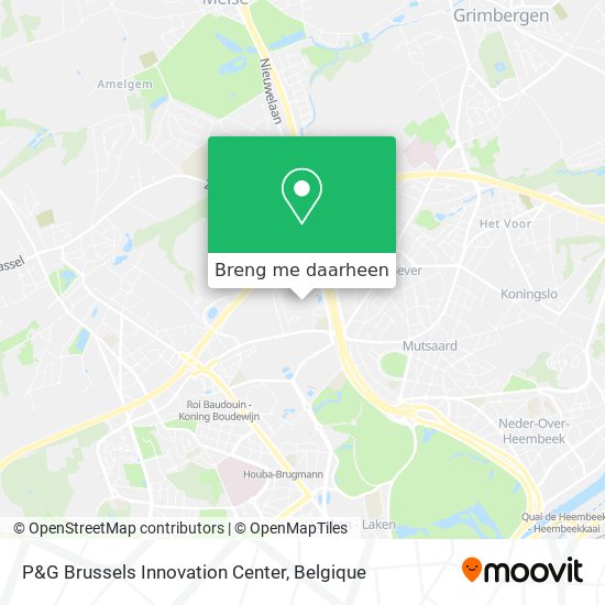 P&G Brussels Innovation Center kaart