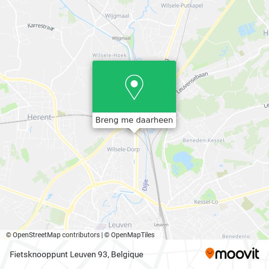 Fietsknooppunt Leuven 93 kaart