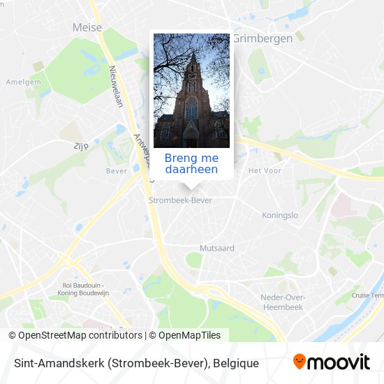 Sint-Amandskerk (Strombeek-Bever) kaart