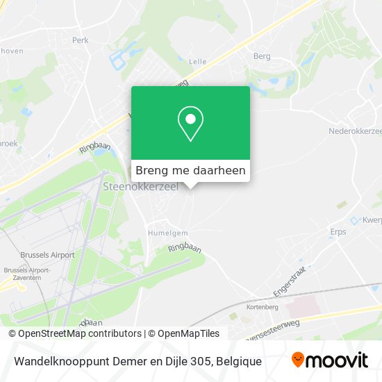 Wandelknooppunt Demer en Dijle 305 kaart