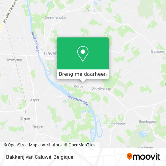 Bakkerij van Caluwé kaart