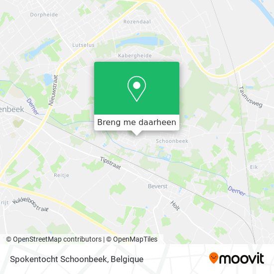 Spokentocht Schoonbeek kaart
