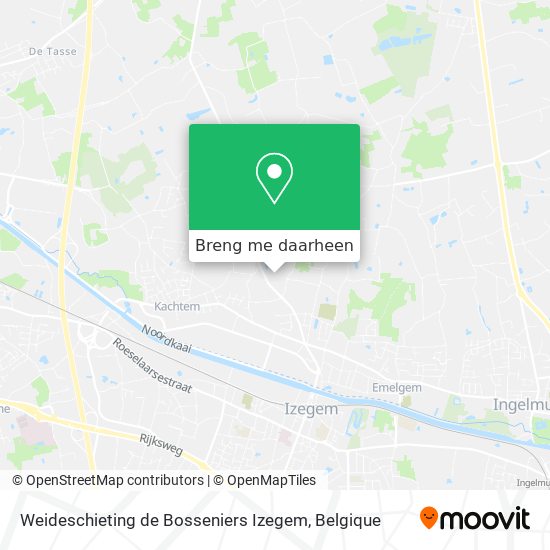 Weideschieting de Bosseniers Izegem kaart