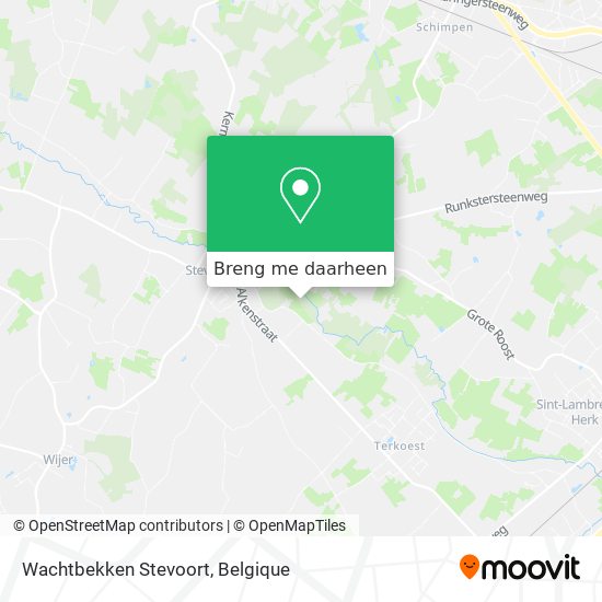 Wachtbekken Stevoort kaart