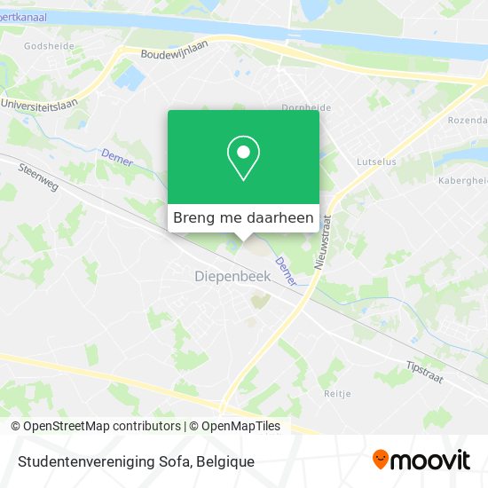 Studentenvereniging Sofa kaart