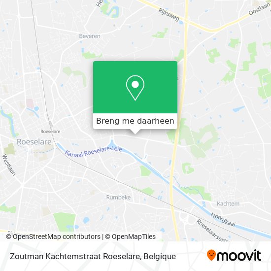 Zoutman Kachtemstraat Roeselare kaart