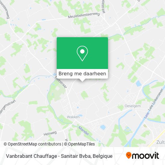 Vanbrabant Chauffage - Sanitair Bvba kaart