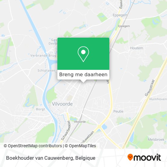 Boekhouder van Cauwenberg kaart