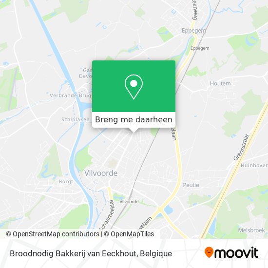 Broodnodig Bakkerij van Eeckhout kaart