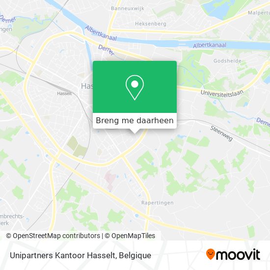 Unipartners Kantoor Hasselt kaart