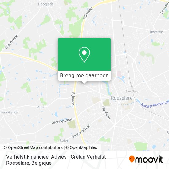 Verhelst Financieel Advies - Crelan Verhelst Roeselare kaart