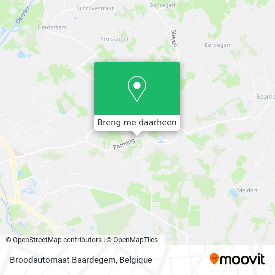 Broodautomaat Baardegem kaart