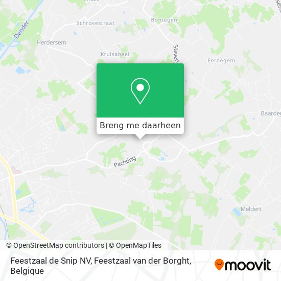 Feestzaal de Snip NV, Feestzaal van der Borght kaart