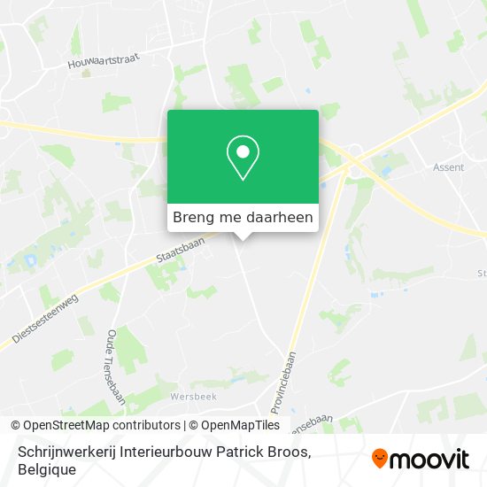 Schrijnwerkerij Interieurbouw Patrick Broos kaart