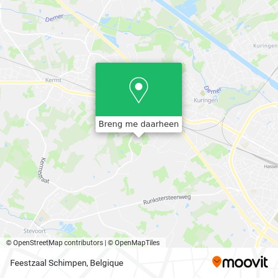 Feestzaal Schimpen kaart