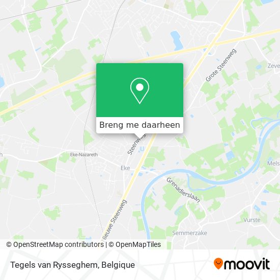 Tegels van Rysseghem kaart