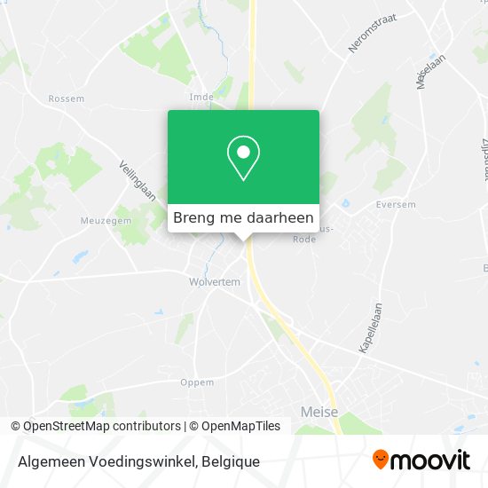 Algemeen Voedingswinkel kaart