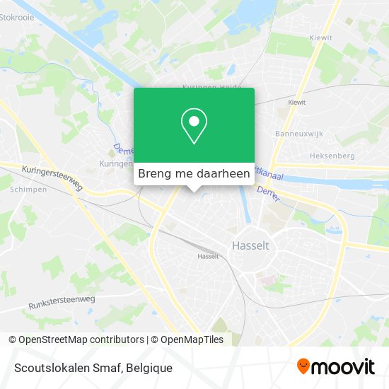 Scoutslokalen Smaf kaart