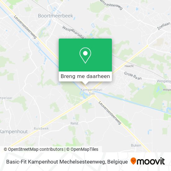 Basic-Fit Kampenhout Mechelsesteenweg kaart