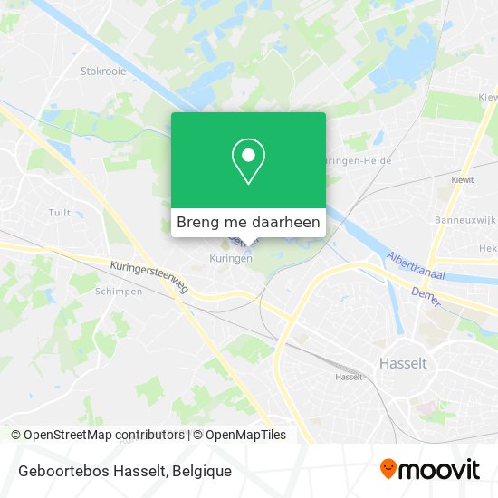 Geboortebos Hasselt kaart