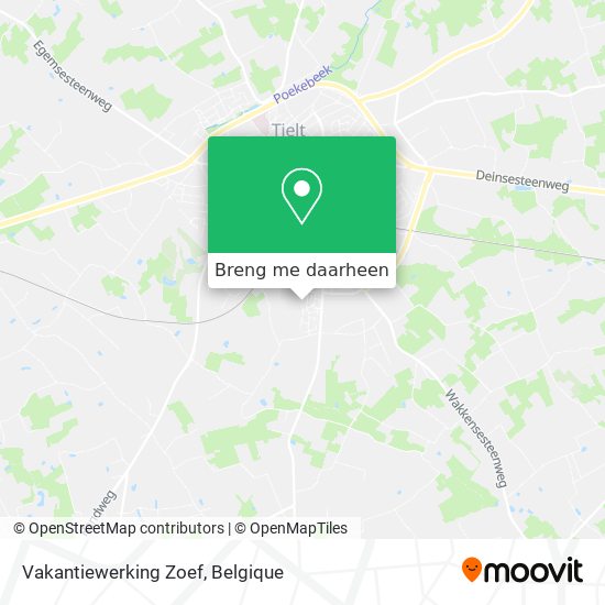 Vakantiewerking Zoef kaart