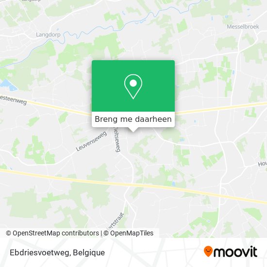 Ebdriesvoetweg kaart