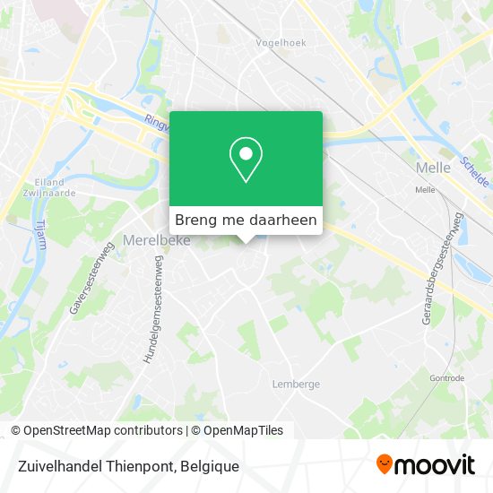 Zuivelhandel Thienpont kaart