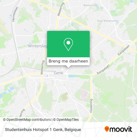 Studentenhuis Hotspot 1 Genk kaart