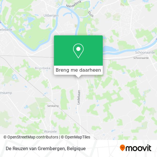 De Reuzen van Grembergen kaart