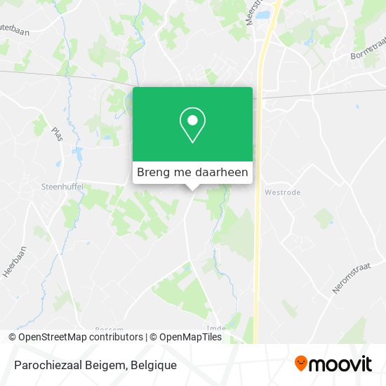 Parochiezaal Beigem kaart