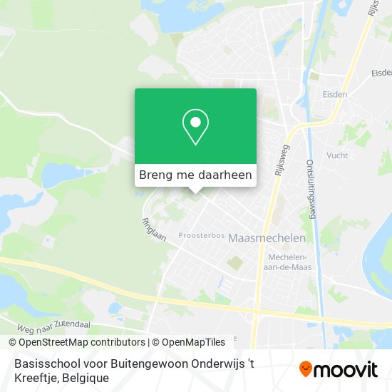 Basisschool voor Buitengewoon Onderwijs 't Kreeftje kaart