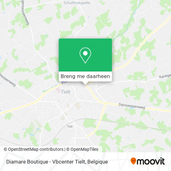 Diamare Boutique - Vbcenter Tielt kaart