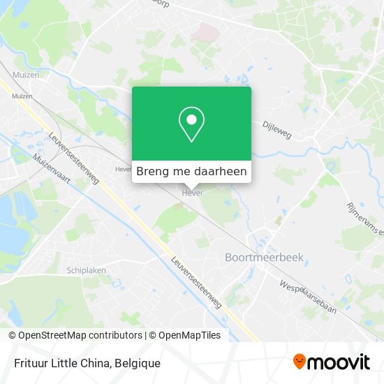 Frituur Little China kaart