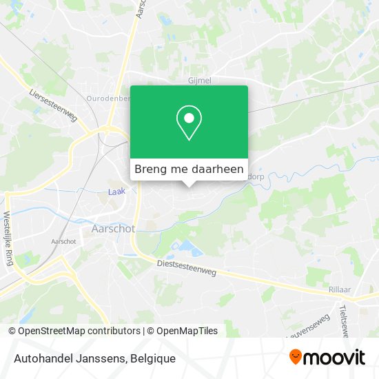 Autohandel Janssens kaart