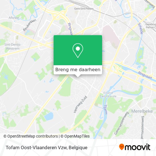 Tofam Oost-Vlaanderen Vzw kaart