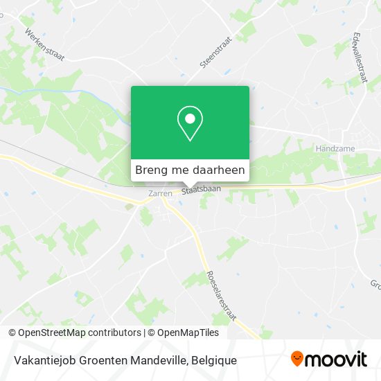Vakantiejob Groenten Mandeville kaart