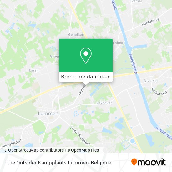 The Outsider Kampplaats Lummen kaart