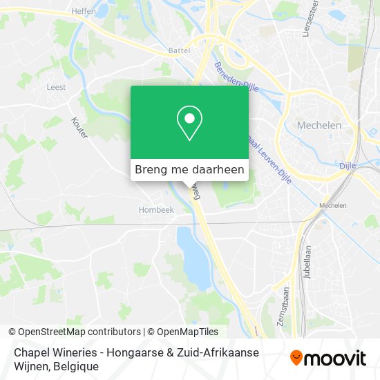 Chapel Wineries - Hongaarse & Zuid-Afrikaanse Wijnen kaart