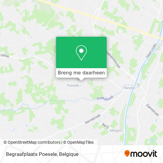 Begraafplaats Poesele kaart