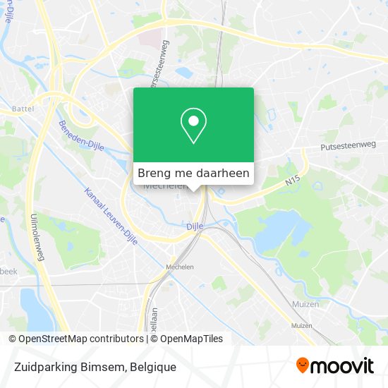 Zuidparking Bimsem kaart