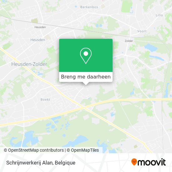 Schrijnwerkerij Alan kaart