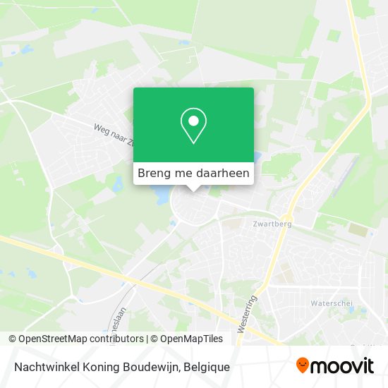 Nachtwinkel Koning Boudewijn kaart