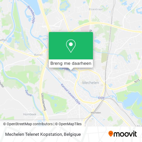 Mechelen Telenet Kopstation kaart