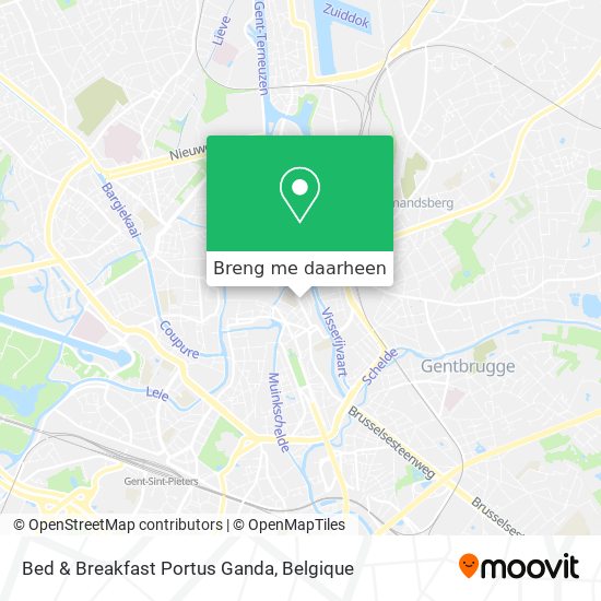 Bed & Breakfast Portus Ganda kaart