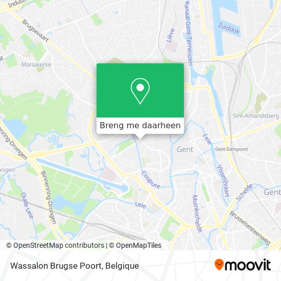 Wassalon Brugse Poort kaart
