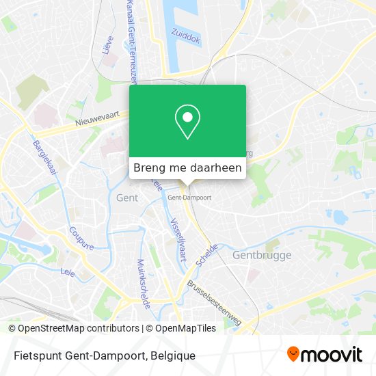 Fietspunt Gent-Dampoort kaart