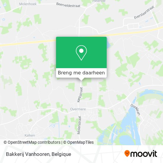 Bakkerij Vanhooren kaart