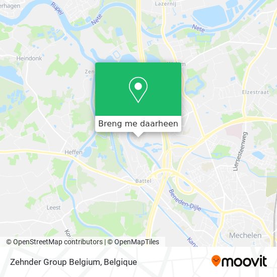 Zehnder Group Belgium kaart