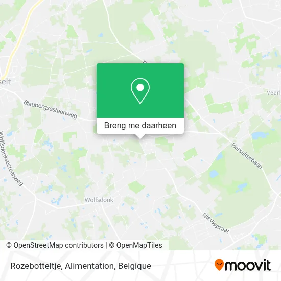 Rozebotteltje, Alimentation kaart