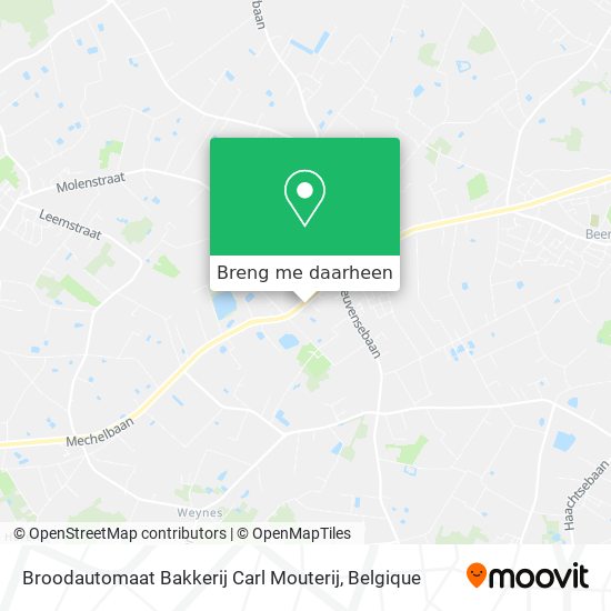 Broodautomaat Bakkerij Carl Mouterij kaart